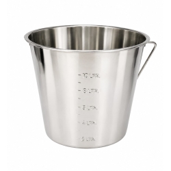 Stainless steel graduated bucket 12.3 L