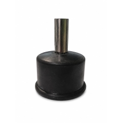 Rubber stopper D50 with stainless steel outlet 16 mm